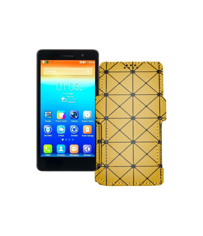 Чохол-книжка з екошкіри для телефону Lenovo S860