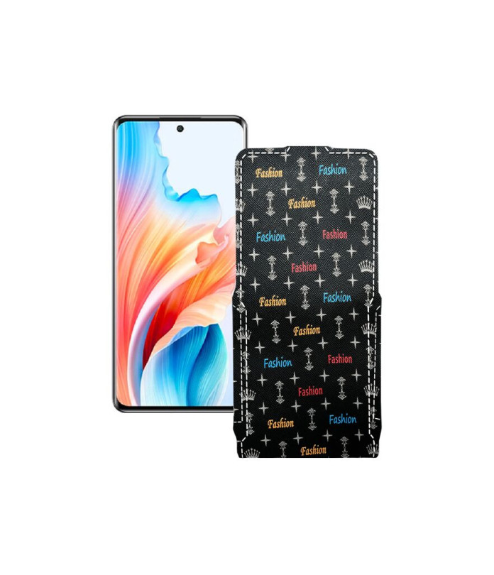 Чохол-флип з екошкіри для телефону OPPO A2 Pro