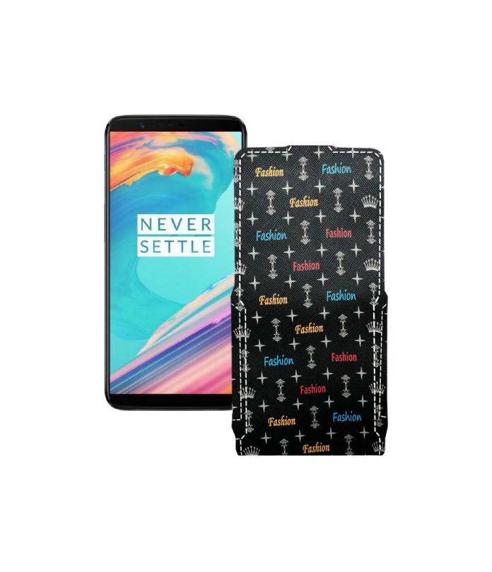 Чохол-флип з екошкіри для телефону OnePlus 5T