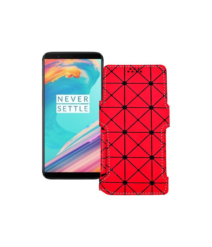 Чохол-книжка з екошкіри для телефону OnePlus 5T