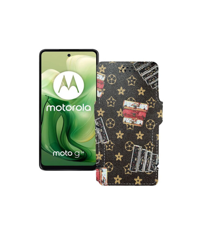 Чохол-книжка з екошкіри для телефону Motorola Moto G24