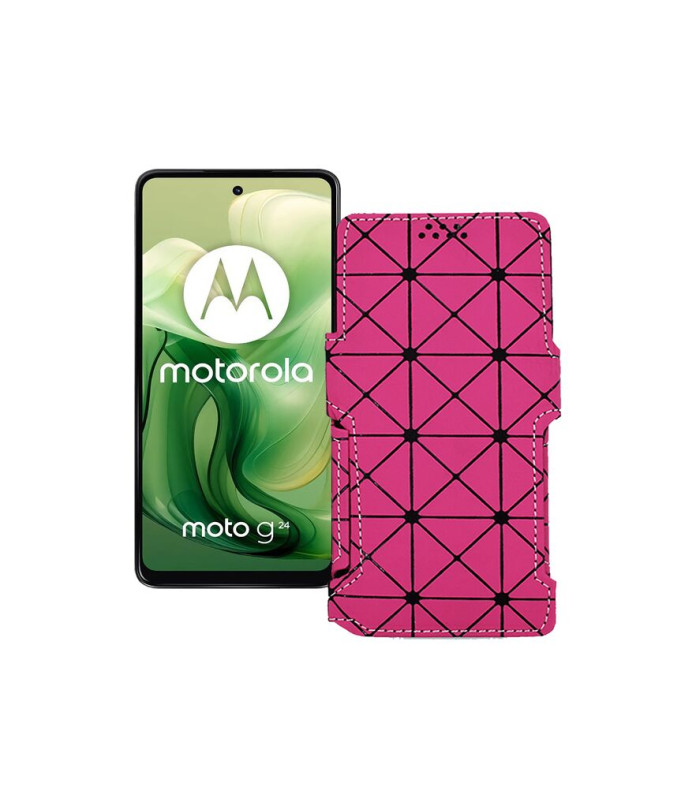 Чохол-книжка з екошкіри для телефону Motorola Moto G24