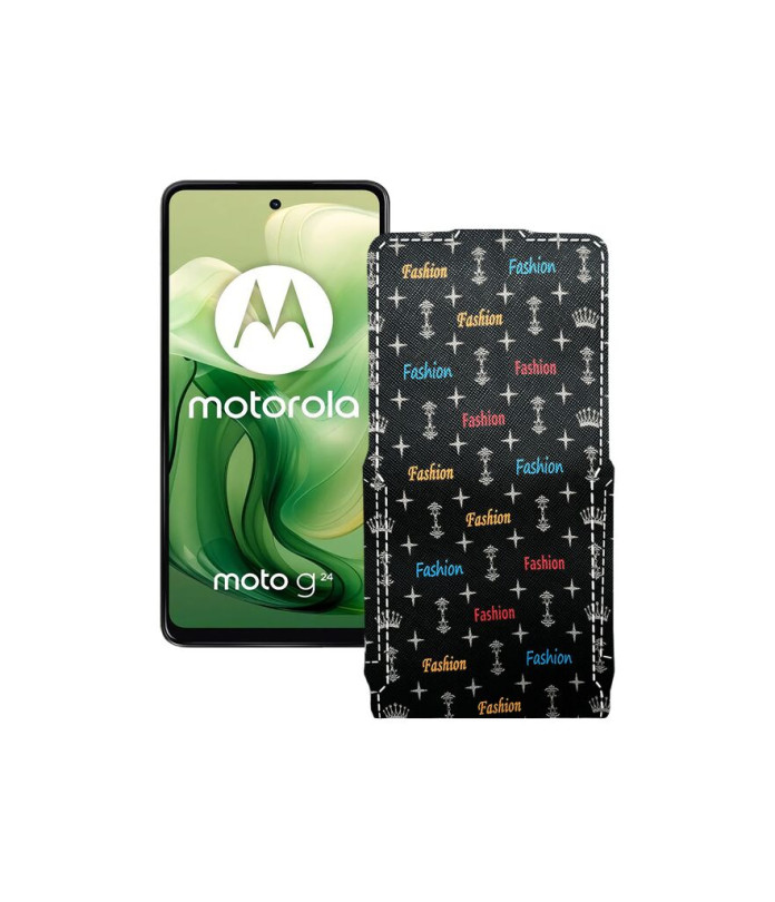 Чохол-флип з екошкіри для телефону Motorola Moto G24