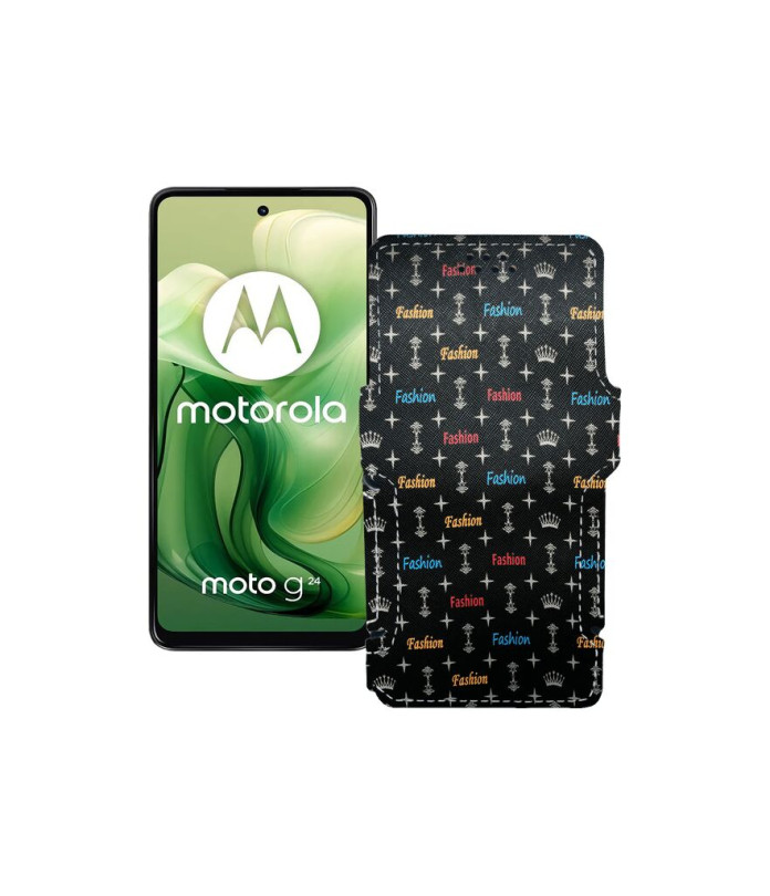 Чохол-книжка з екошкіри для телефону Motorola Moto G24