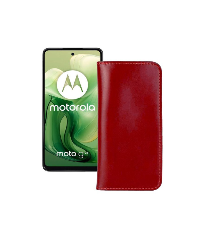 Портмоне з шкіри для телефону Motorola Moto G24