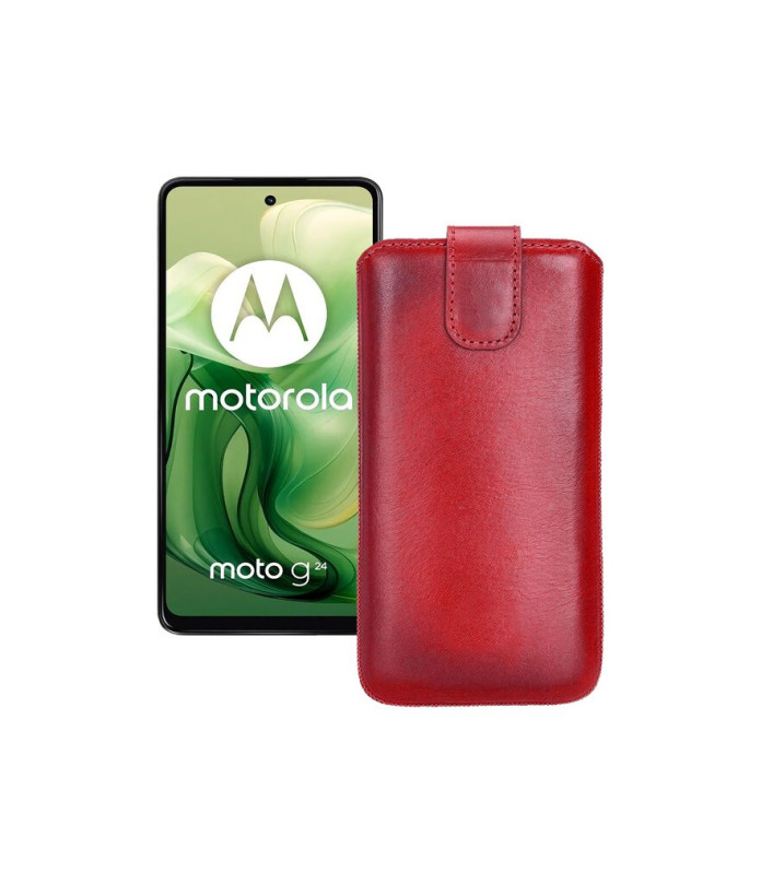 Витяжка зі шкіри для телефону Motorola Moto G24