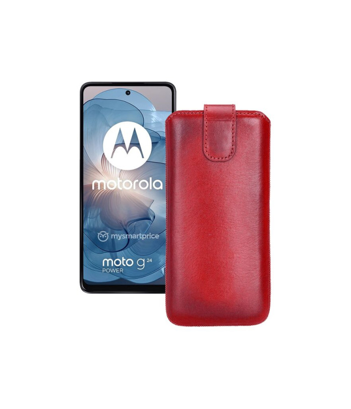 Витяжка з екошкіри для телефону Motorola Moto G24 Power