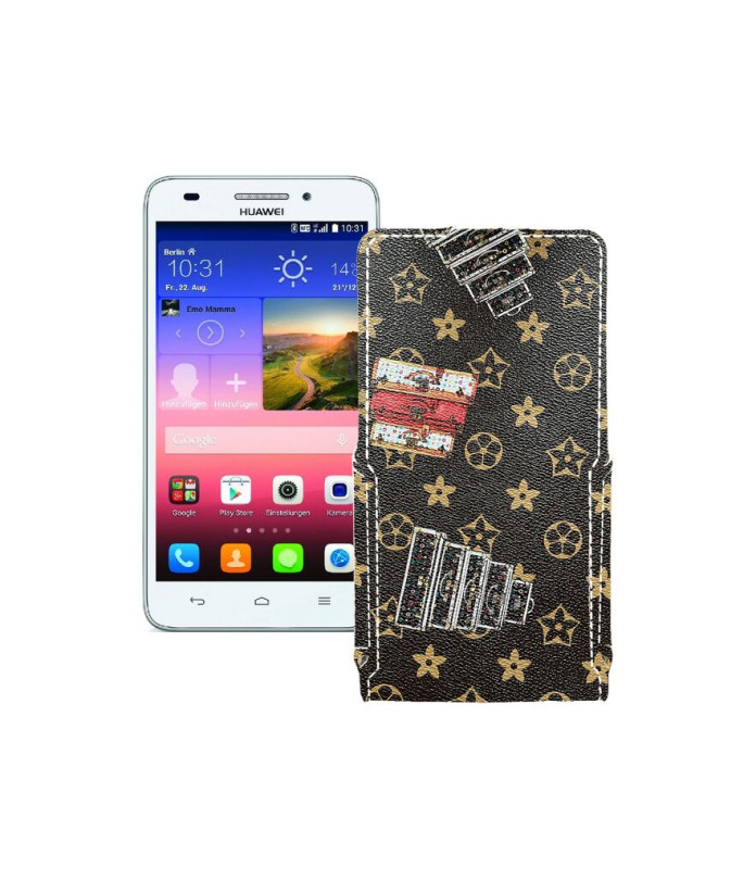 Чохол-флип з екошкіри для телефону Huawei Ascend G620s