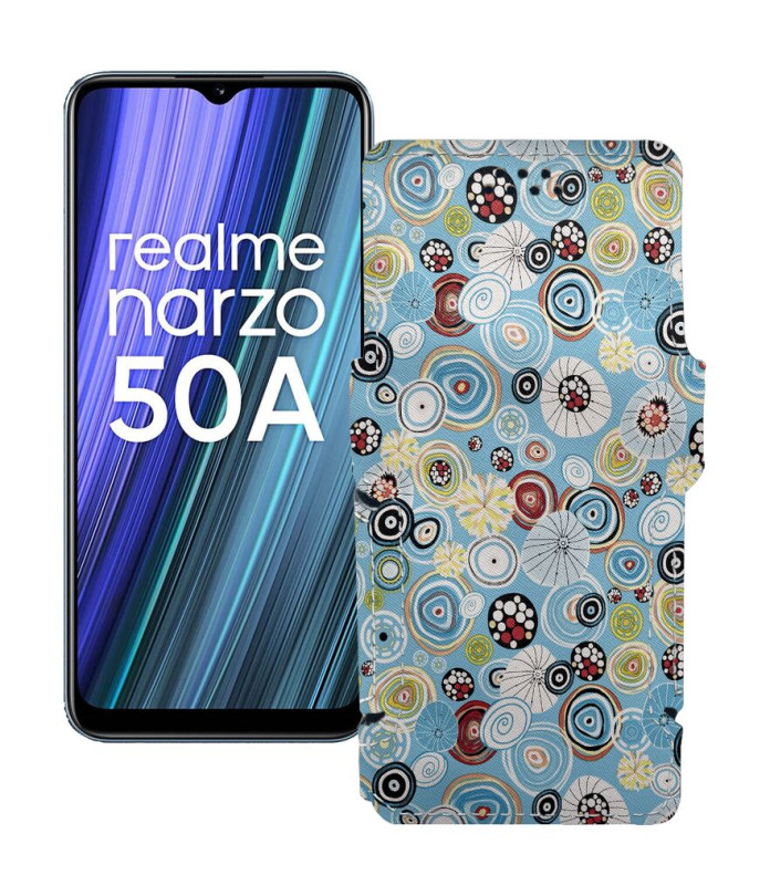 Чохол-книжка з екошкіри для телефону Realme Narzo 50A 2021