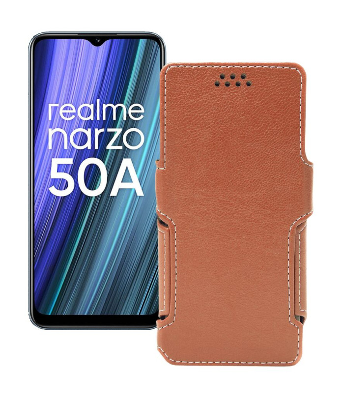 Чохол-книжка з екошкіри для телефону Realme Narzo 50A 2021