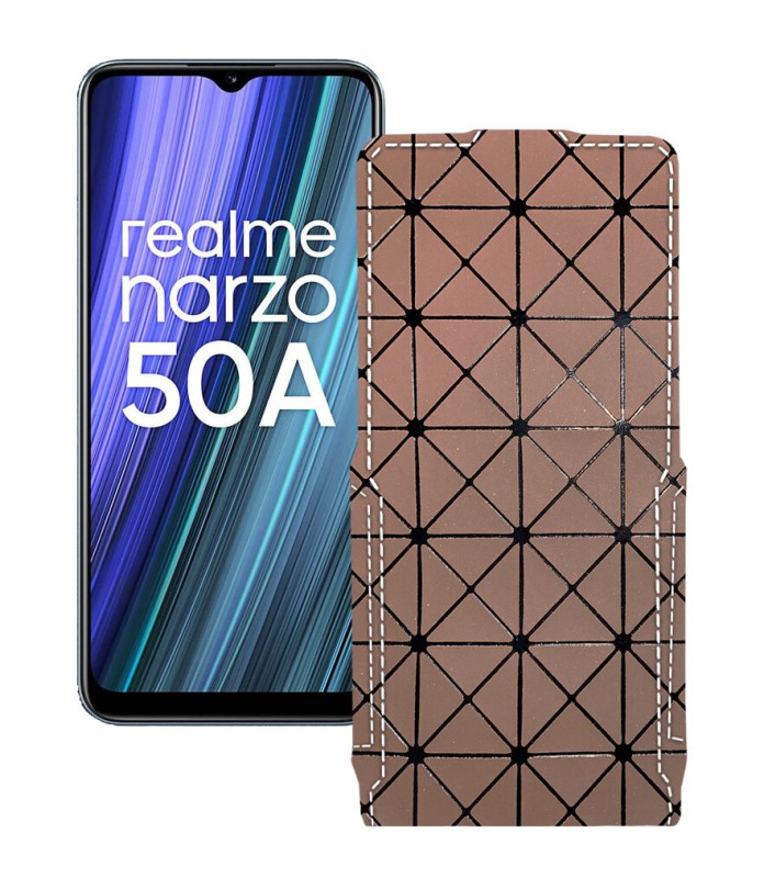 Чохол-флип з екошкіри для телефону Realme Narzo 50A 2021