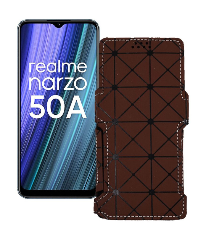 Чохол-книжка з екошкіри для телефону Realme Narzo 50A 2021