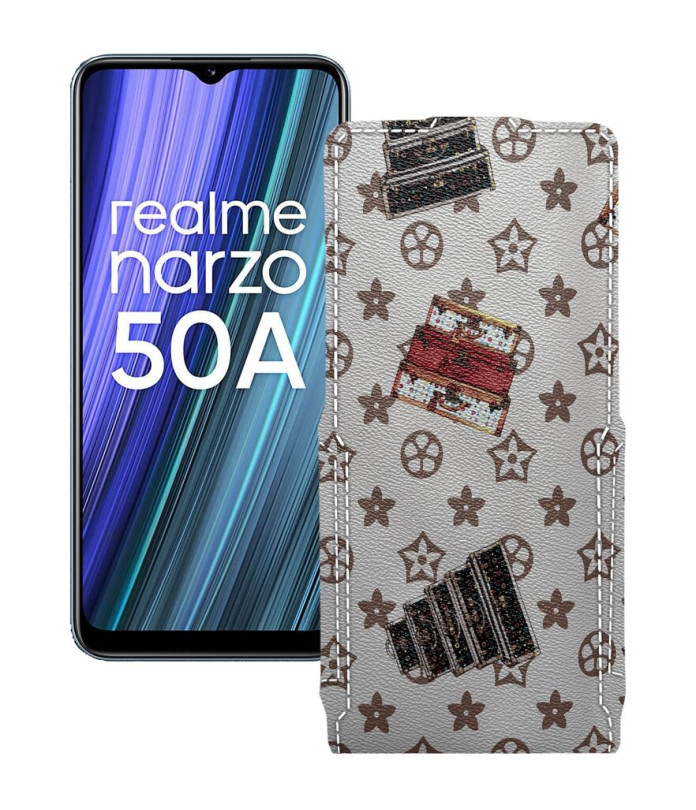 Чохол-флип з екошкіри для телефону Realme Narzo 50A 2021