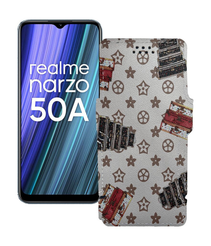 Чохол-книжка з екошкіри для телефону Realme Narzo 50A 2021