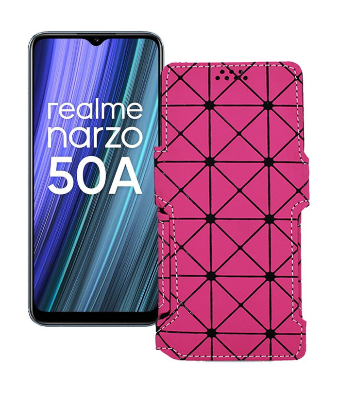 Чохол-книжка з екошкіри для телефону Realme Narzo 50A 2021