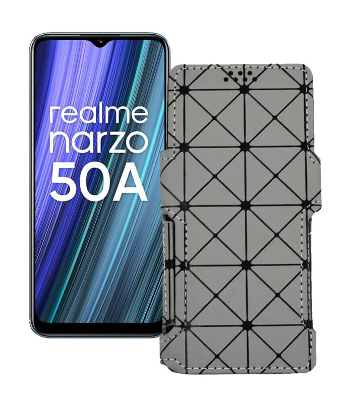 Чохол-книжка з екошкіри для телефону Realme Narzo 50A 2021