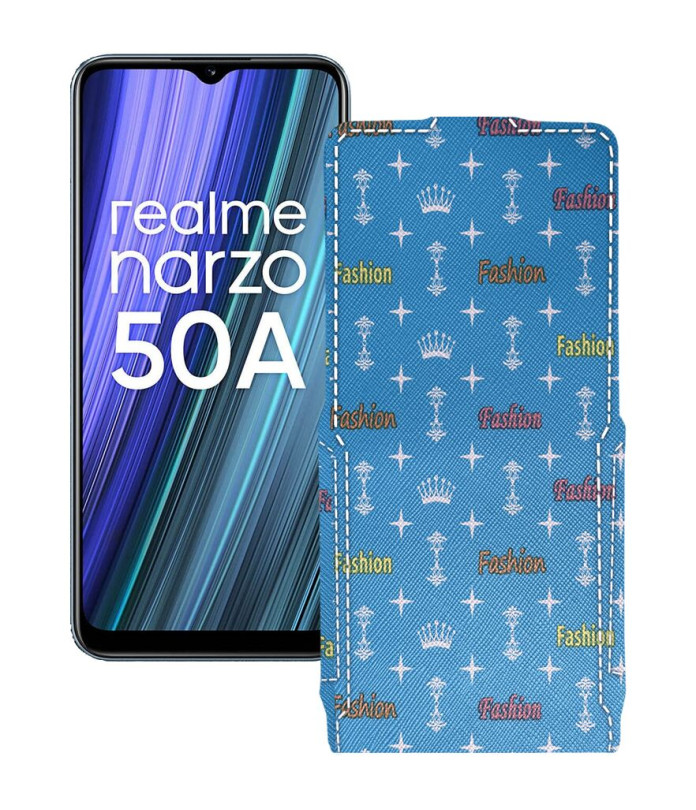 Чохол-флип з екошкіри для телефону Realme Narzo 50A 2021