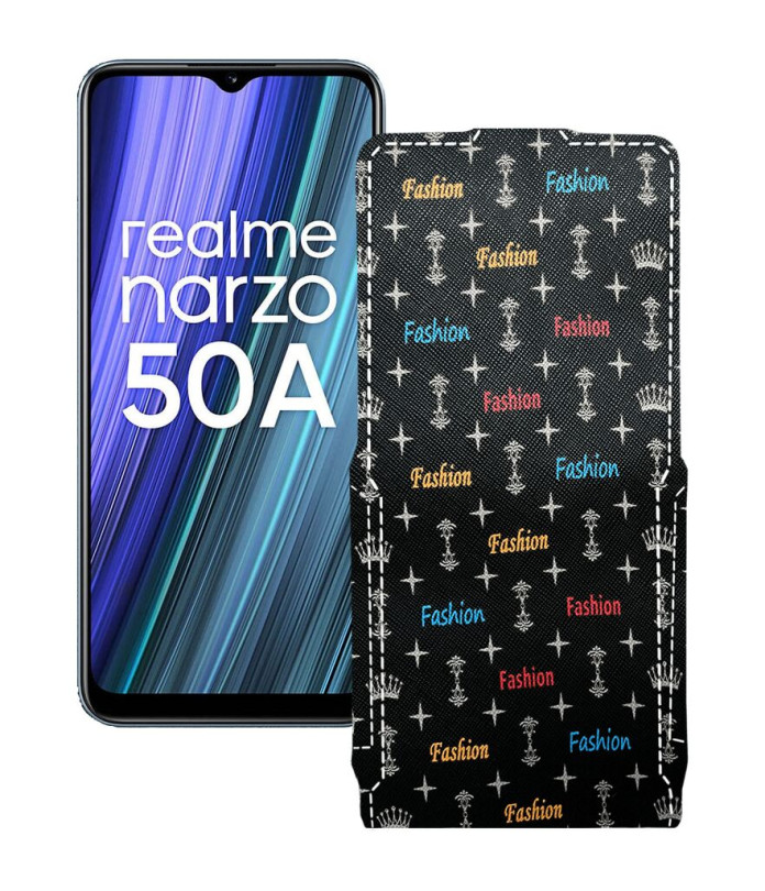 Чохол-флип з екошкіри для телефону Realme Narzo 50A 2021