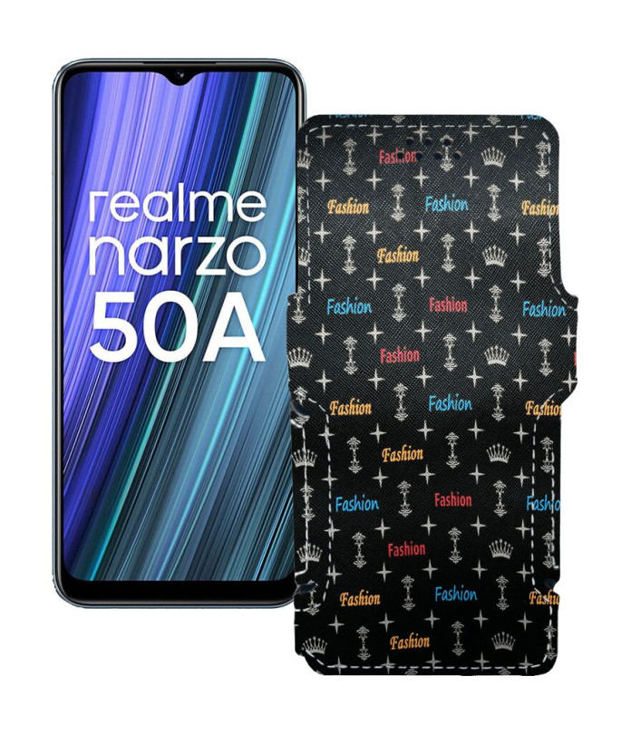 Чохол-книжка з екошкіри для телефону Realme Narzo 50A 2021