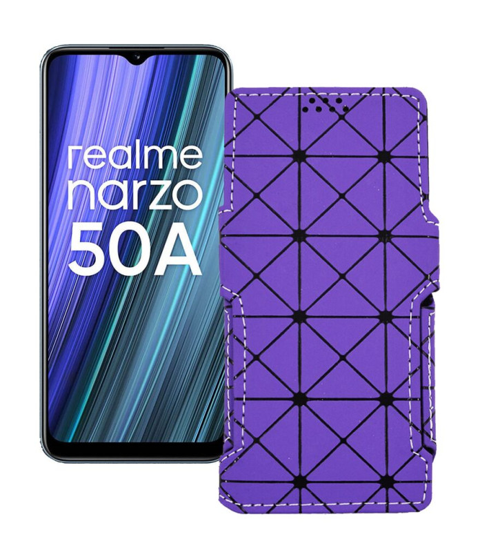 Чохол-книжка з екошкіри для телефону Realme Narzo 50A 2021