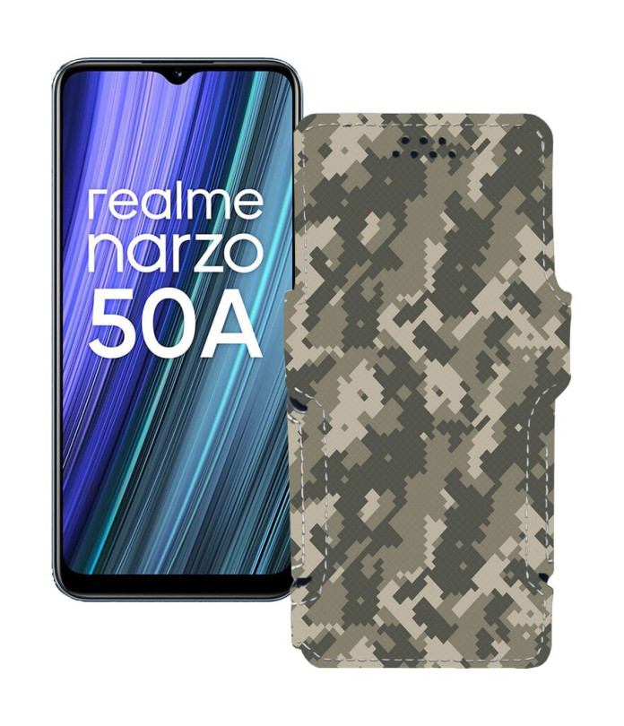 Чохол-книжка з екошкіри для телефону Realme Narzo 50A 2021