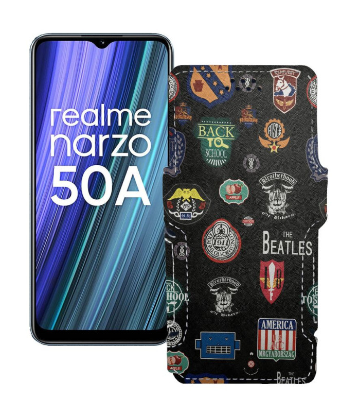 Чохол-книжка з екошкіри для телефону Realme Narzo 50A 2021