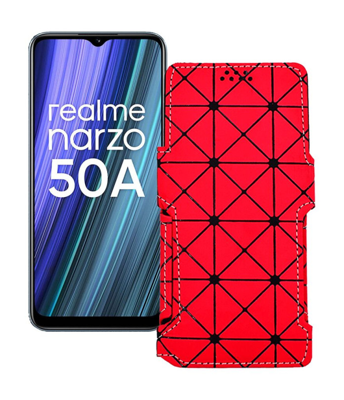 Чохол-книжка з екошкіри для телефону Realme Narzo 50A 2021