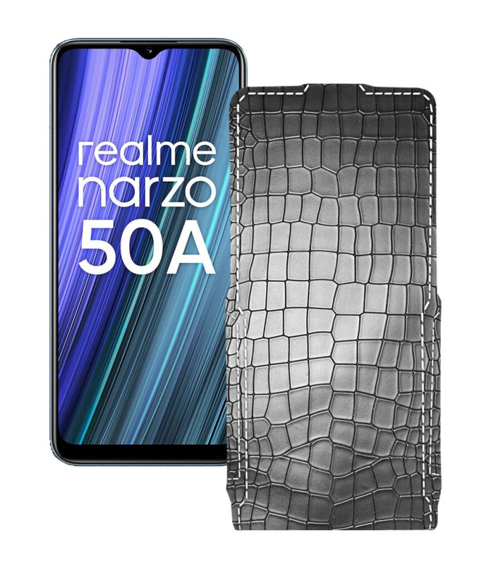 Чохол-флип з екошкіри для телефону Realme Narzo 50A 2021