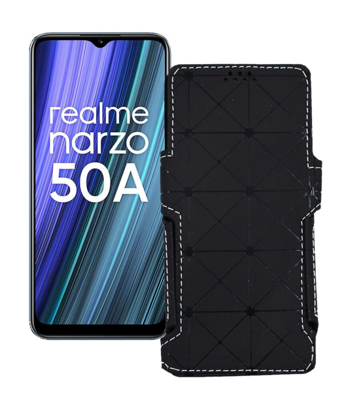 Чохол-книжка з екошкіри для телефону Realme Narzo 50A 2021