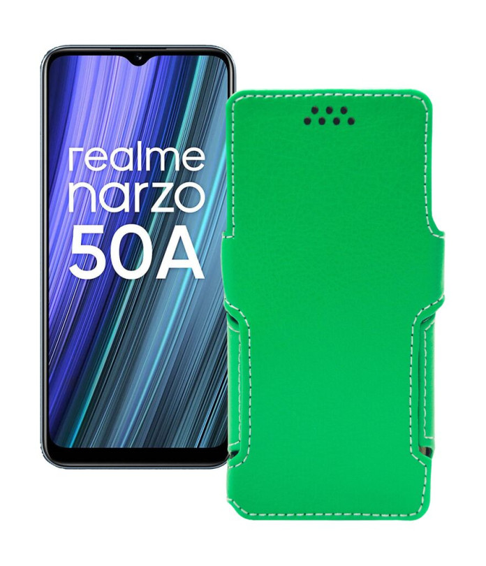 Чохол-книжка з екошкіри для телефону Realme Narzo 50A 2021