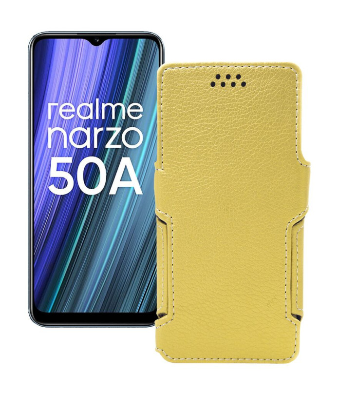 Чохол-книжка з екошкіри для телефону Realme Narzo 50A 2021