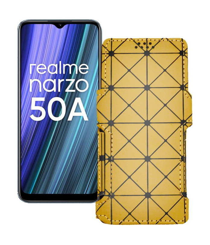 Чохол-книжка з екошкіри для телефону Realme Narzo 50A 2021