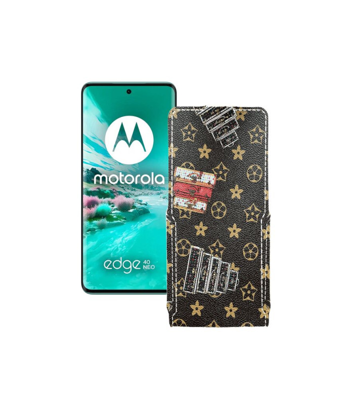 Чохол-флип з екошкіри для телефону Motorola Edge 40 Neo