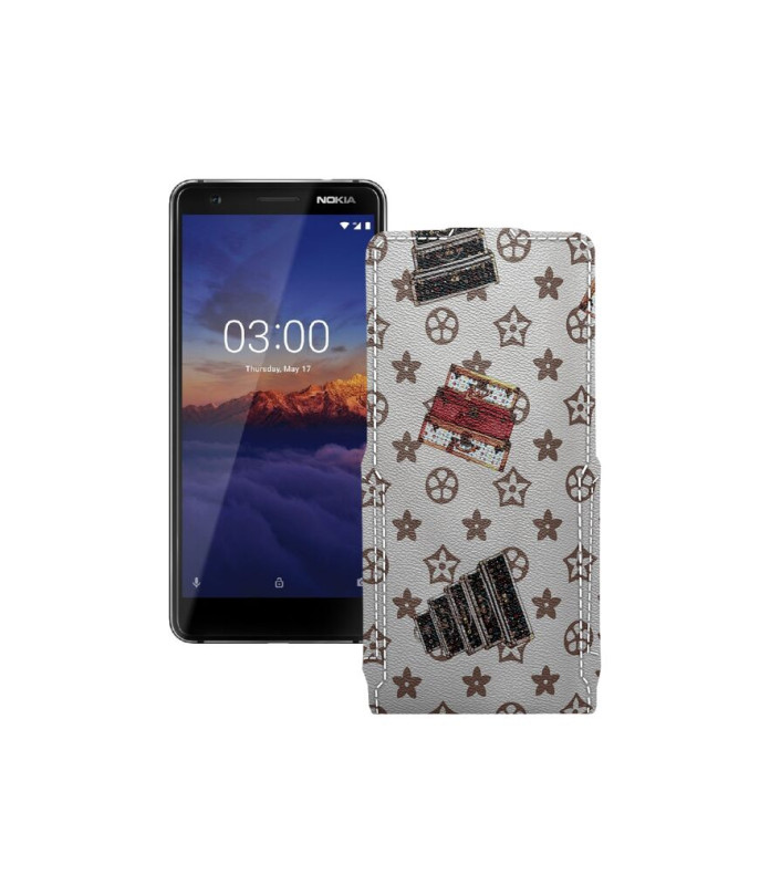 Чохол-флип з екошкіри для телефону Nokia 3.1