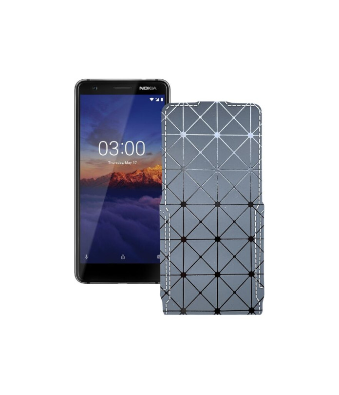 Чохол-флип з екошкіри для телефону Nokia 3.1