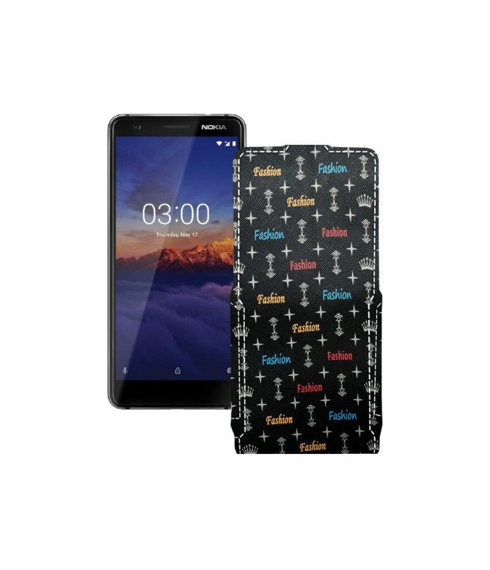 Чохол-флип з екошкіри для телефону Nokia 3.1