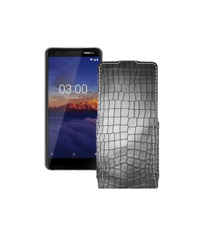 Чохол-флип з екошкіри для телефону Nokia 3.1