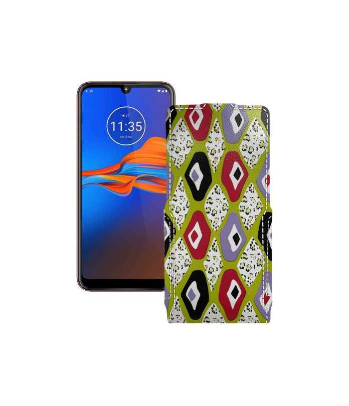 Чохол-флип з екошкіри для телефону Motorola Moto E6 Plus