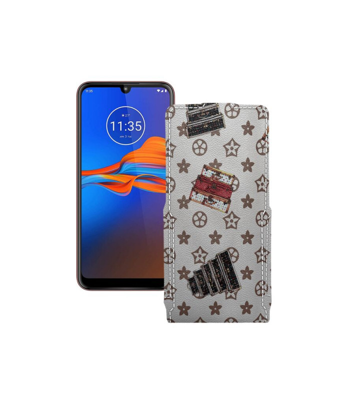 Чохол-флип з екошкіри для телефону Motorola Moto E6 Plus