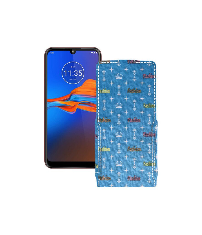 Чохол-флип з екошкіри для телефону Motorola Moto E6 Plus