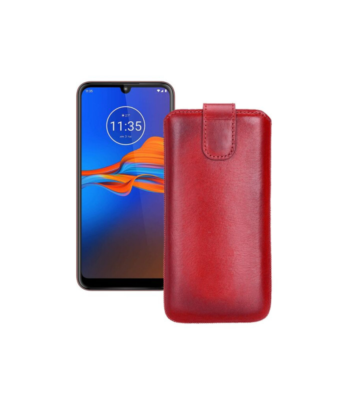 Витяжка з екошкіри для телефону Motorola Moto E6 Plus