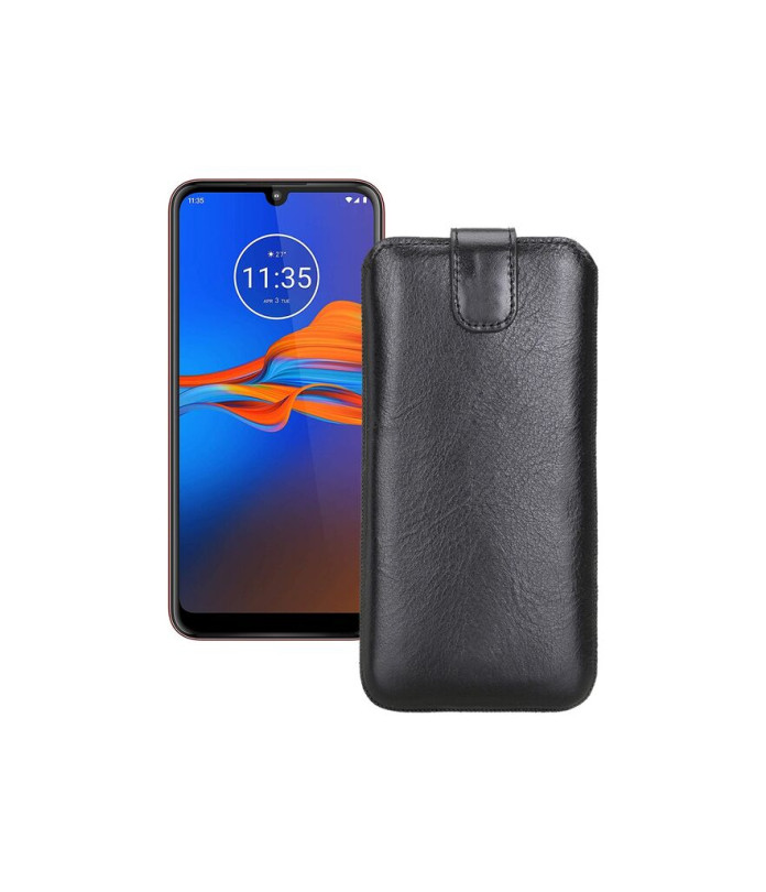 Витяжка з екошкіри для телефону Motorola Moto E6 Plus