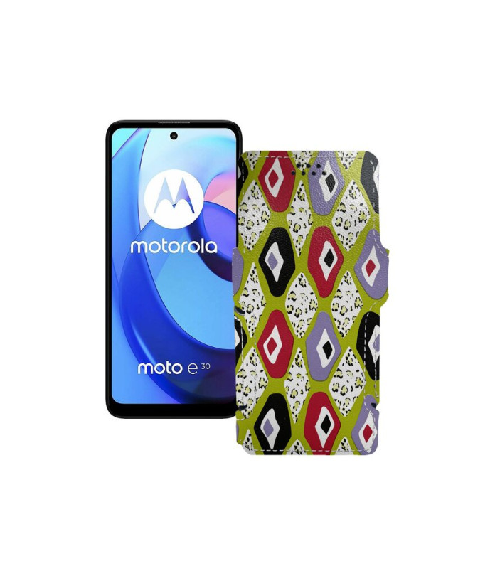 Чохол-книжка з екошкіри для телефону Motorola Moto E30