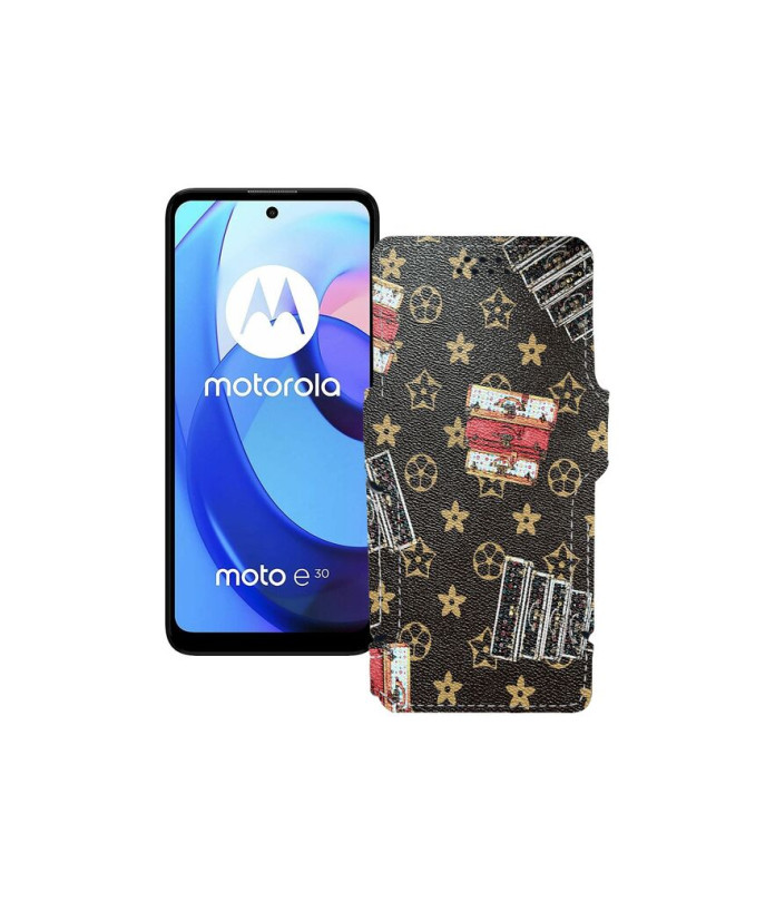 Чохол-книжка з екошкіри для телефону Motorola Moto E30