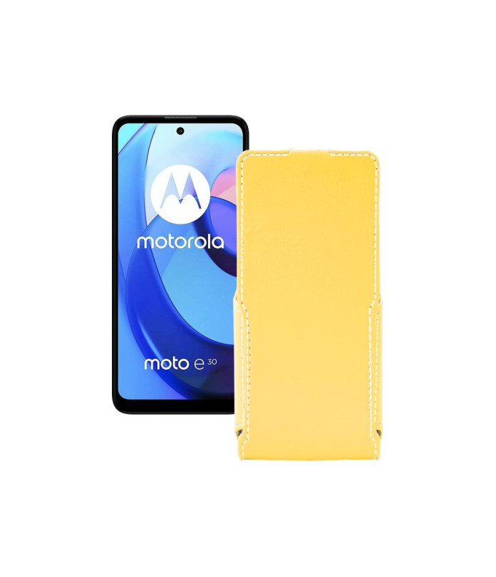 Чохол-флип з екошкіри для телефону Motorola Moto E30