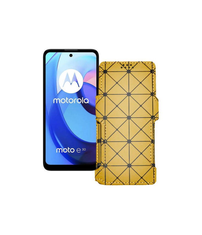 Чохол-книжка з екошкіри для телефону Motorola Moto E30