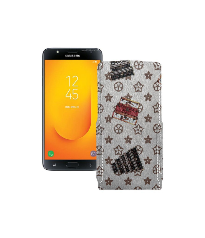 Чохол-флип з екошкіри для телефону Samsung Galaxy J7 Duo (J720)