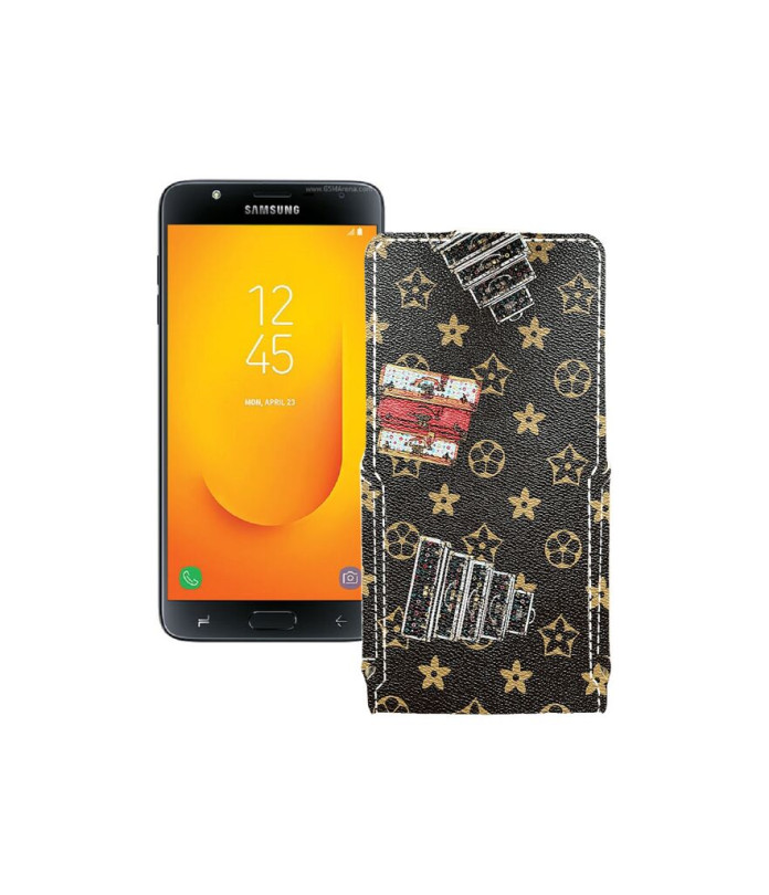 Чохол-флип з екошкіри для телефону Samsung Galaxy J7 Duo (J720)