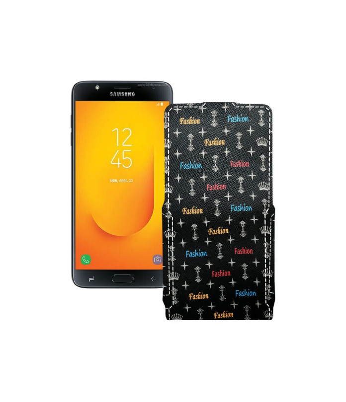 Чохол-флип з екошкіри для телефону Samsung Galaxy J7 Duo (J720)