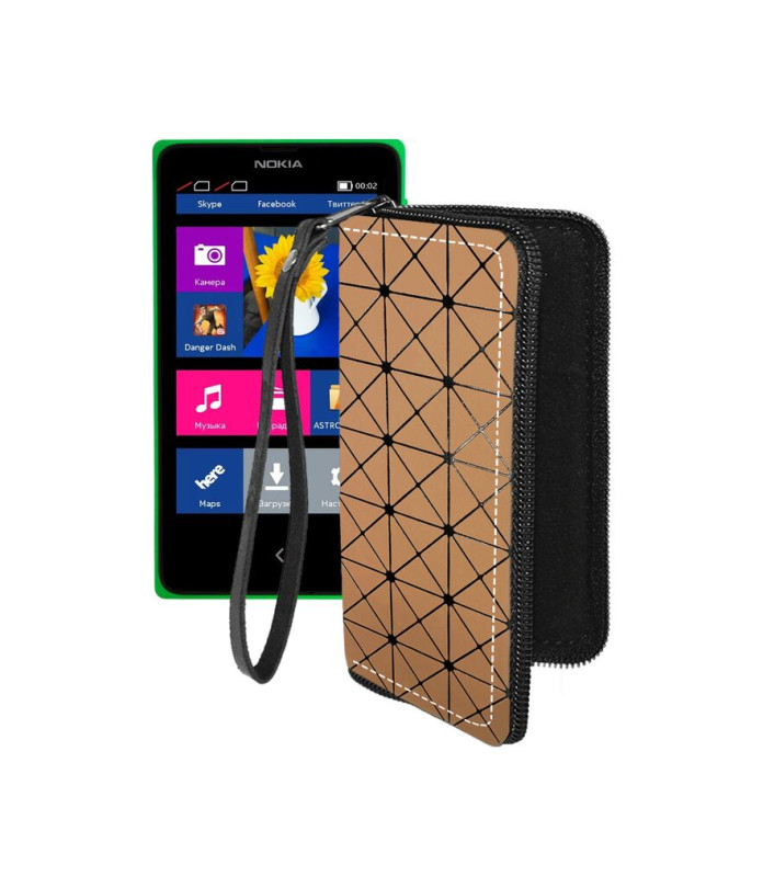 Чохол-гаманець з екошкіри для телефону Nokia X Dual Sim